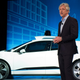 Waymo CEO John Krafcik with the new autonomous Jaguar Land Rover I-Pace